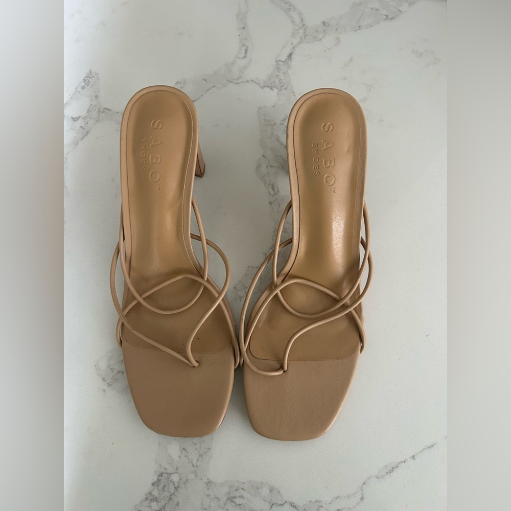 Sabo Skirt Nude Strappy Sandal - Size 10